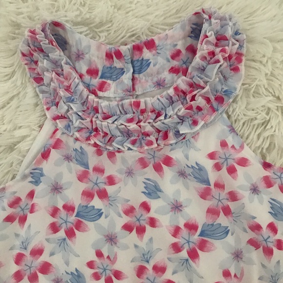 🌺 Calvin Klein Girl Floral Ruffled Dress 🌺 - Picture 3 of 7